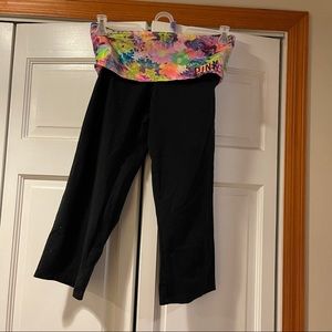 Victoria secret pink yoga foldover legging capris